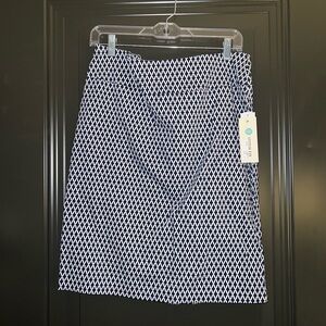 NWT Margaret M Christiana Printed Pencil Skirt Size L